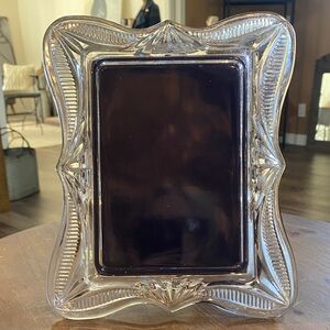 Art deco vintage  Clear Glass Photo Frame